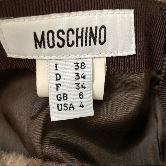 MOSCHINO AUTHENTIC Leopard Print Pencil Skirt Woman’s US4 Made in Italy Angora - Picture 8 of 9